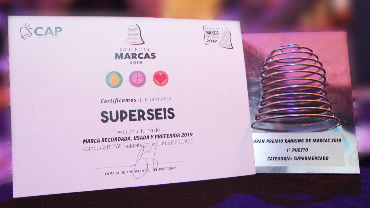 Superseis recibió por quinto año consecutivo  el Gran Premio Ranking de Marcas 2019