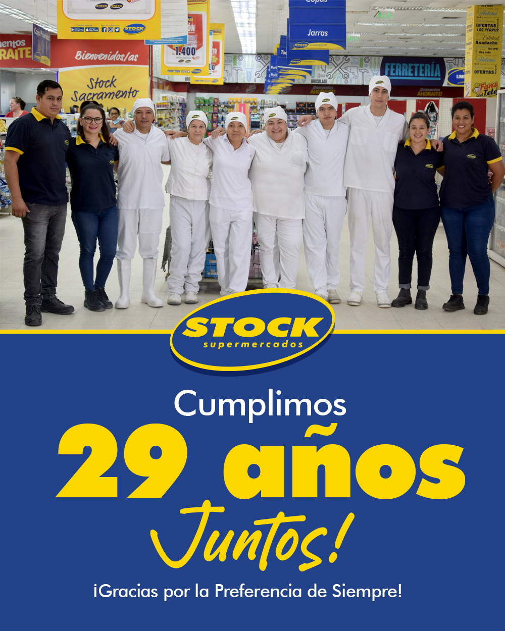 Supermercados Stock celebra 29 años de historia