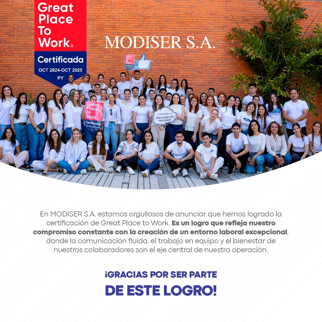 MODISER S.A logra la certificación GPTW